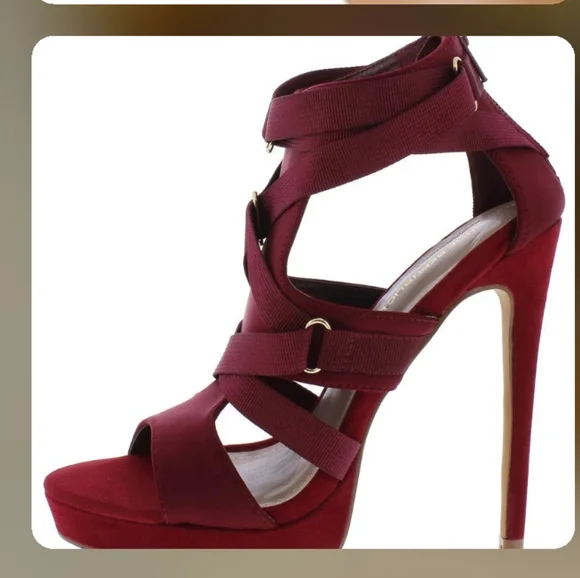 Olive Strappy Heel - Picture 2 of 8